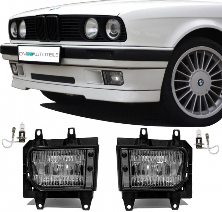 Upgrade Nebelscheinwerfer für BMW 3er E30 Facelift ab 87+ Chrom